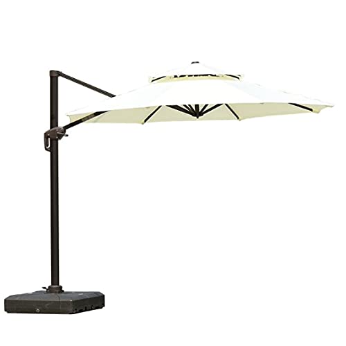 未使用訳あり ガーデン アルミパラソル2. 1m スタンドセット ネイビー